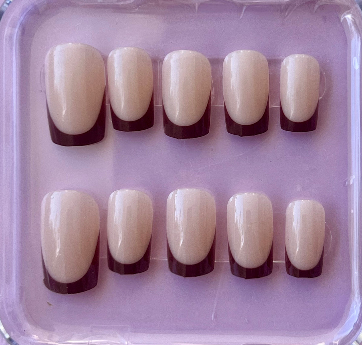 Press-On Nails – French Café ☕🤎