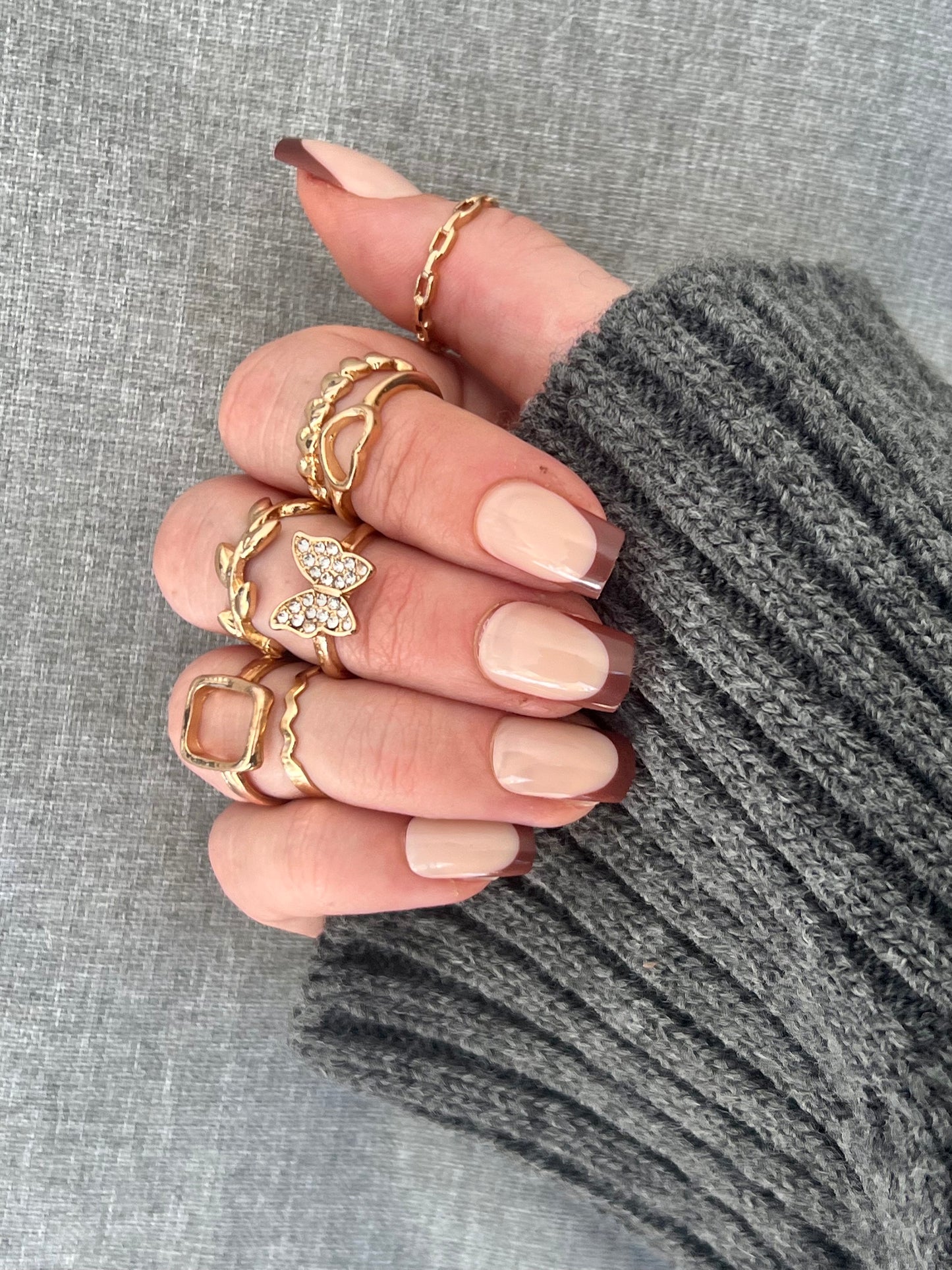 Press-On Nails – French Café ☕🤎