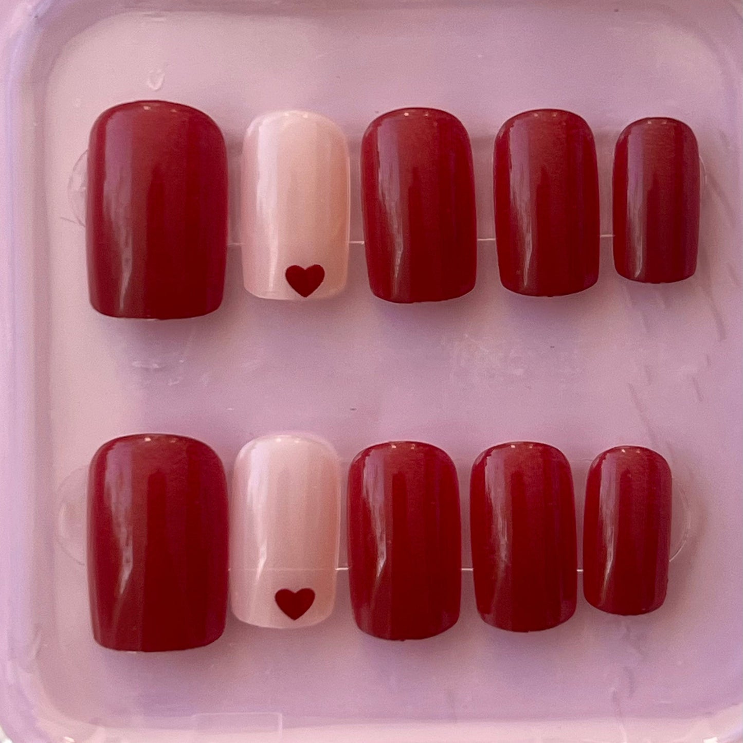 Press-On Nails – Love Red ❤️✨
