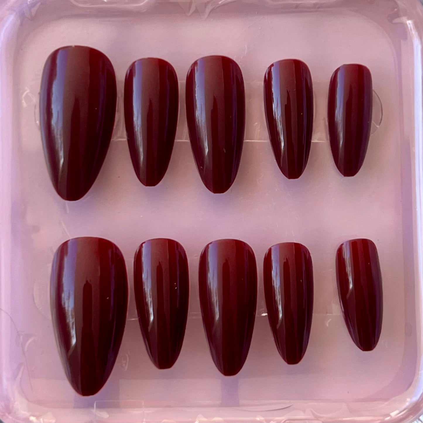 Press-On Nails â Velours Bordeaux đ·âš