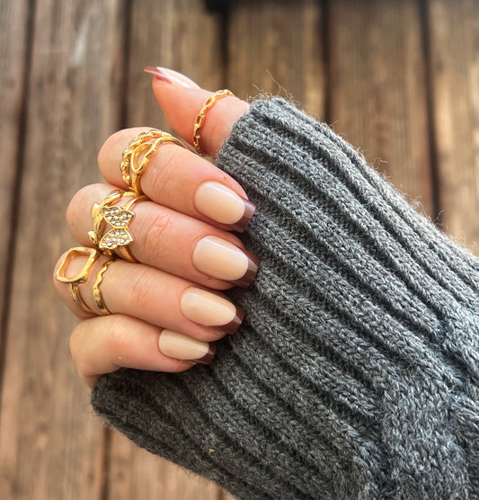 Press-On Nails – French Café ☕🤎