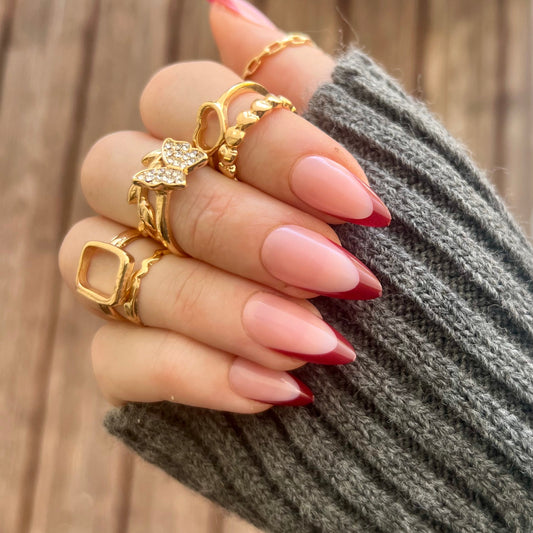 Press-On Nails – French Rouge ❤️💅