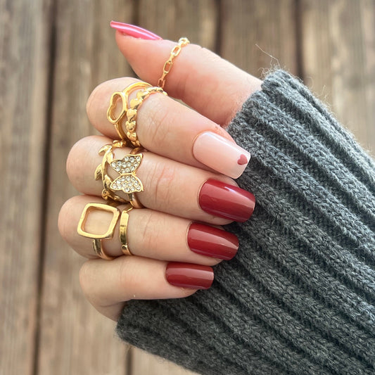 Press-On Nails – Love Red ❤️✨