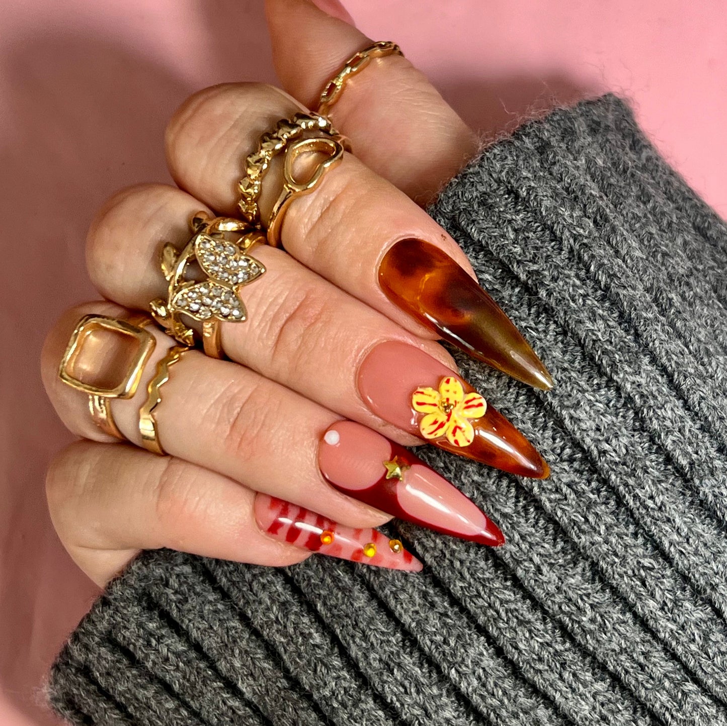 Press-On Nails – Wild Flowers 🌼🍂